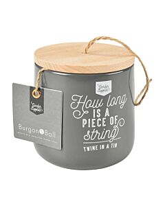 Burgon & Ball Twine Dispenser with 120m of Jute Twine - Charcoal
